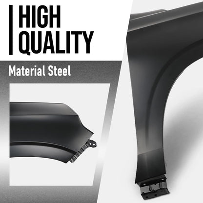 G-PLUS Fender Front Right Passenger Side Compatible with Chevy Suburban (submodel: Commercial, High Country, LS, LT, Premier, RST, Z71) 2021 2022 2023 2024 84384211, GM1241418 Black