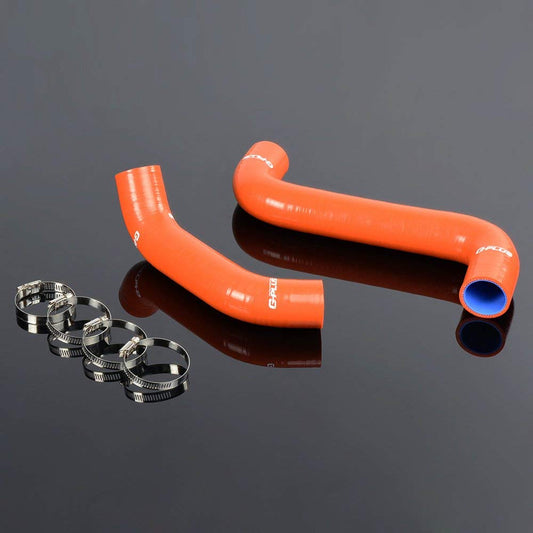 G-PLUS Silicone Radiator Coolant Hose Kit Clamps Compatible With Subaru Impreza WRX/STi GDA/GDB EJ207 2002-2007 Dark Orange