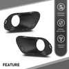G-PLUS Fog Light Bezel Fog Lamp Trim Cover Grill Compatible with Jeep Cherokee 2014-2018 Pair Black