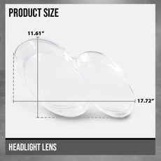 G-PLUS Headlight Lens Cover for Benz W230 SL500 SL600 SL55 2003-2008 Clear Side View