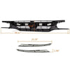 G-PLUS Front Bumper Grille w/Eye Lid Compatible with Honda Civic 10th Gen 2016 2017 2018 Front Upper Hood Grill Factory Style ABS Plastic