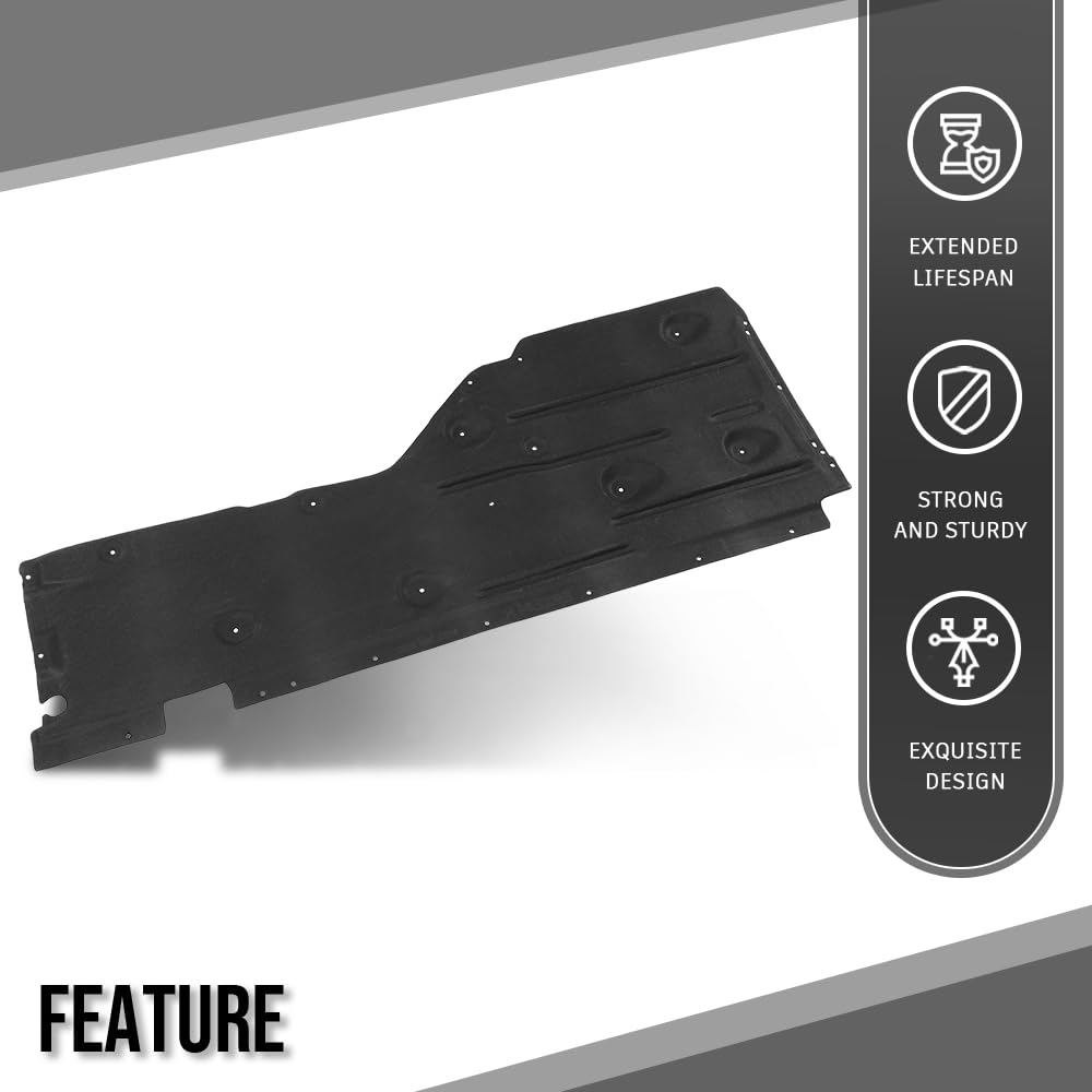 G-PLUS Engine Splash Shield Rear Passenger Right Side Fit BMW 325i 325xi 330i 330xi Base 2006 51757059392 Black