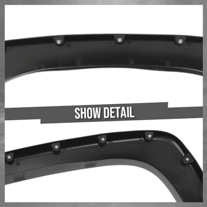 G-PLUS Fender Flares 4 PCS Smooth Pocket Riveted Compatible with Chevy Silverado/GMC Sierra 1999-2006 (Incl. 2007 Classic Models) Not Fit Dually & Step-side Models Wheel Flares Protector Cover