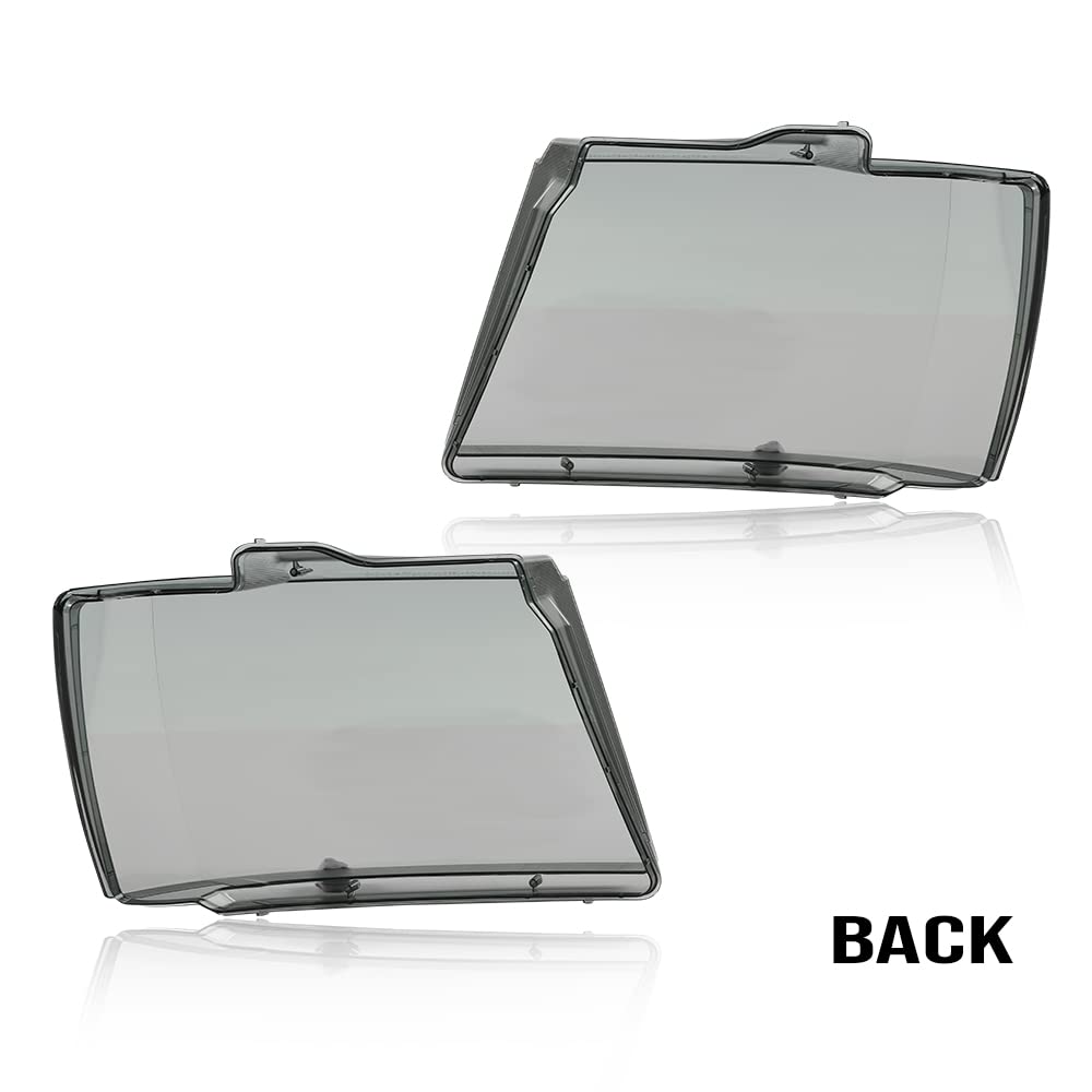 G-PLUS Headlight Lamps Protector Clear Lens Cover Smoke Compatible with 2007-2014 Chevy Tahoe Suburban 1500/2007-2013 Chevy Avalanche Suburban 2500