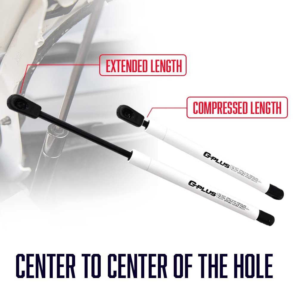 【Multi-Colored】 G-PLUS Hood Lift Supports Hood Struts Compatible with 2002-2010 Dodge Ram 1500 2500 3500 4500 5500, Front Hood Shock 2PCs Set(Matt Black)