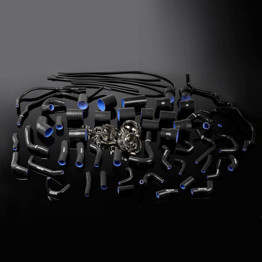 G-PLUS Silicone Radiator Turbo Hose Kit Replacement Compatible with Nissan 300ZX VG30DETT Z32 1990-1999 Black