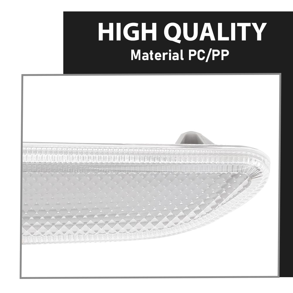 G-PLUS Front Right Turn Signal Light Side Marker Light, Compatible with Mini Cooper R60 Countryman/ R61 Paceman 2011-2016, Passenger Side, White Lens, 63139802570