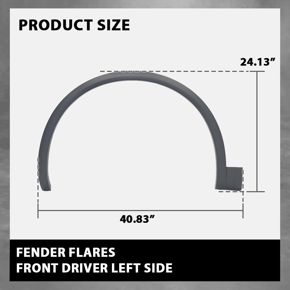 G-PLUS Front Left Wheel Flare Opening Molding Arch Trim Compatible with Audi Q5 Base 2018-2020, Not Fit SQ5 or Q5 S-line Fender Flare Driver Side 80A853717EGRU