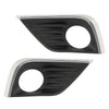 G-PLUS Pair Front Bumper Fog Light Lamp Bezel Covers w/Chrome Trim Compatible with 2016 2017 2018 Nissan Altima 62256-9HS0B+62257-9HS0B NI1038141+NI1039141