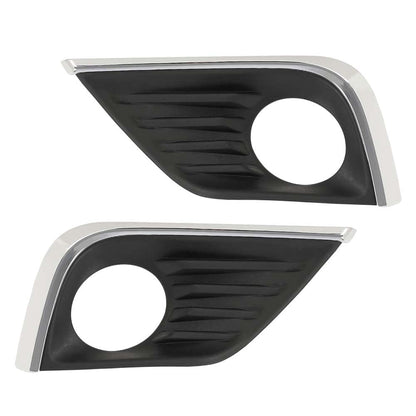 G-PLUS Pair Front Bumper Fog Light Lamp Bezel Covers w/Chrome Trim Compatible with 2016 2017 2018 Nissan Altima 62256-9HS0B+62257-9HS0B NI1038141+NI1039141