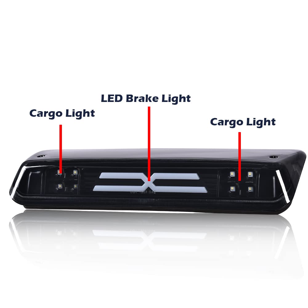 G-PLUS Third 3rd Type X Brake Light Reverse Light Compatible with 2004-2008 Ford F150/Lobo Center High Mount Stop Light Third Brake Tail Cargo Light 7L3Z13A613B