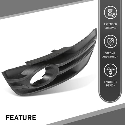G-PLUS Front Right Fog Light Bezel Trim, Compatible with Audi Q5 Base 2009-2011/ Q5 (submodel: Premium, Premium Plus, Prestige) 2009-2012, Passenger Side, 8R0807682A01C, AU1039108