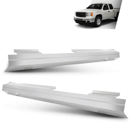 G-PLUS 2PCS Rocker Panels Pair Compatible with Chevy Silverado GMC Sierra Extended Cab All Models 2007 2008 2009 2010 2011 2012 2013