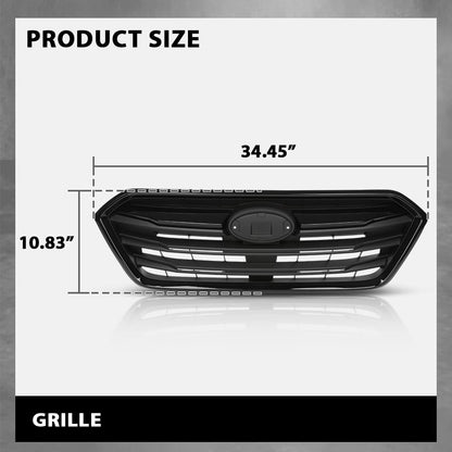 G-PLUS Front Bumper Grille Assembly Compatible with Subaru Legacy 2018-2019, With black molding 91121AL21A, SU1200179