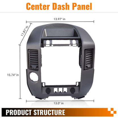 G-PLUS Center Dash Bezel Finisher Panel w/Sound Hole & Cigarette Lighter Compatible with 04-06 Nissan Titan/ 05-06 Nissan Armada/ 2004 Nissan Pathfinder Armada Dashboard AC Radio Bezel 682578S800