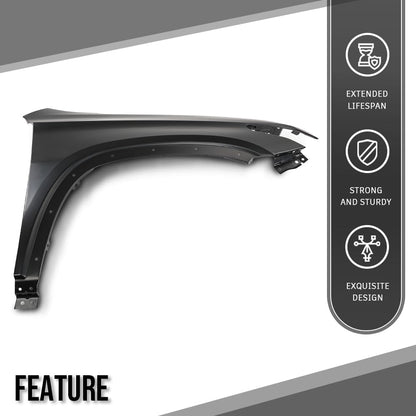 G-PLUS Front Right Fender Panel Compatible with Chevy Traverse L 2018-2021 / True North 2019-2023 Fit Chevy Traverse 2018-2023 84679032, GM1241409 Black