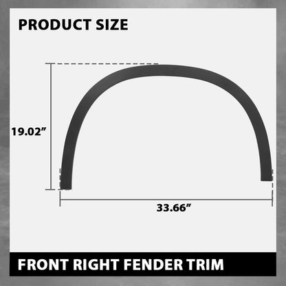 G-PLUS Fender Trim Molding Front Left Compatible with Benz GLA250 (submodel: 4Matic, Base) 2015-2020,Fit Benz GLA45 AMG 4Matic 2015-2019 Textured Black 1568852322