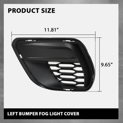 G-PLUS Front Left Bumper Fog Light Cover Compatible with Dodge Charger 2020-2023 Black