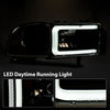 G-PLUS LED C Light Bar Headlights Assembly Fit Dodge Ram 1500 1994-2001/Fit Dodge Ram 2500 3500 1994-2002 Headlamps w/o Bulbs DRL Clear Lens Black Housing Amber Reflector,faros delanteros