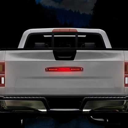G-PLUS LED Rear Center Tailgate Lamp X Brake Light Compatible with 2003-2006 Dodge Ram 2500 3500 Led Tailgate Light Bar Replacement High Mounted Brake Light 05086509AA Smoky Lens Black Housing