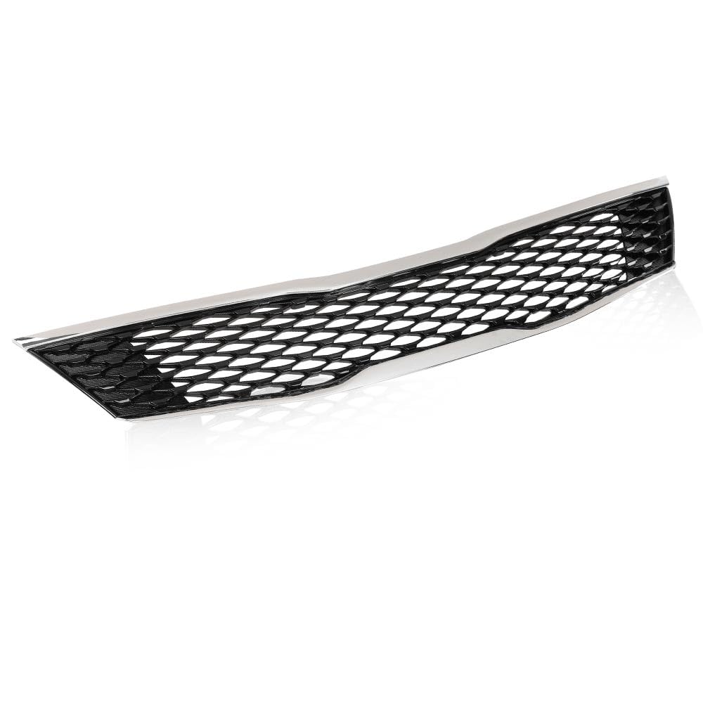 G-PLUS Front Upper Bumper Grille Assembly Compatible with Kia Optima LX EX 2016 2017 2018 Chrome ABS Grill 86350-D5020,KI1200189