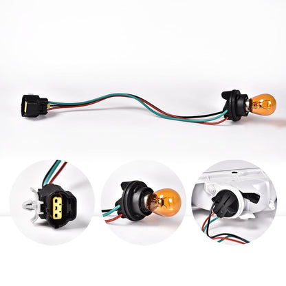 GPLUS Signal Lights, Compatible With Mazda MX-5 Miata 1990-1997, Front Bumper Mounted Marker Signal Parking Light (Clear lens Chrome Housing Amber Reflector)