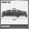 G-PLUS TPE Dashboard Skin Dash Cover Overlay Skin Compatible with Ram 1500 SLT 2001, Fit Ram 1500 SS/T 5.9L 1998,Fit Dodge Ram 1500 2500 3500 1998-2002 Gray