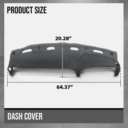 G-PLUS TPE Dash Cover Skin Dash Cover Overlay Skin Compatible with Ram 1500 SLT 2001, Fit Ram 1500 SS/T 5.9L 1998,Fit Dodge Ram 1500/2500/3500 1998 1999 2000 2001 2002 Gray