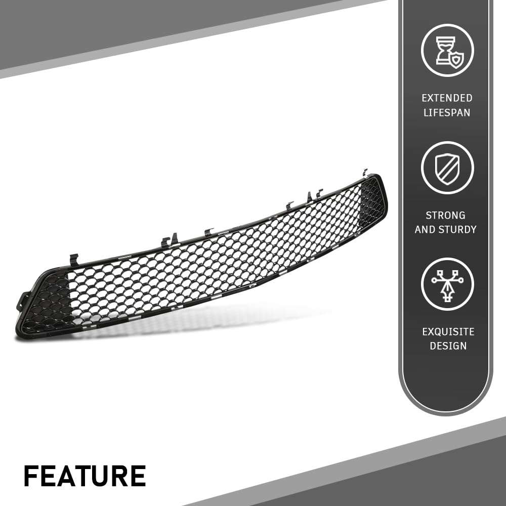 G-PLUS Front Bumper Grille, Compatible with Benz E300 E350 E400 E550 2010-2013, 2128851253, MB1036157