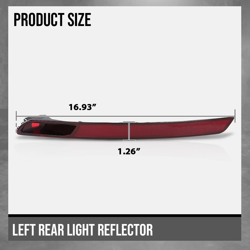 G-PLUS Rear Left Light Reflector Compatible with VW Beetle 2012-2016 5C5945701D Red