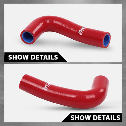 G-PLUS Silicone Radiator Hose Kit Compatible with Yamaha Banshee 350 YFZ350 1987-2006 Red