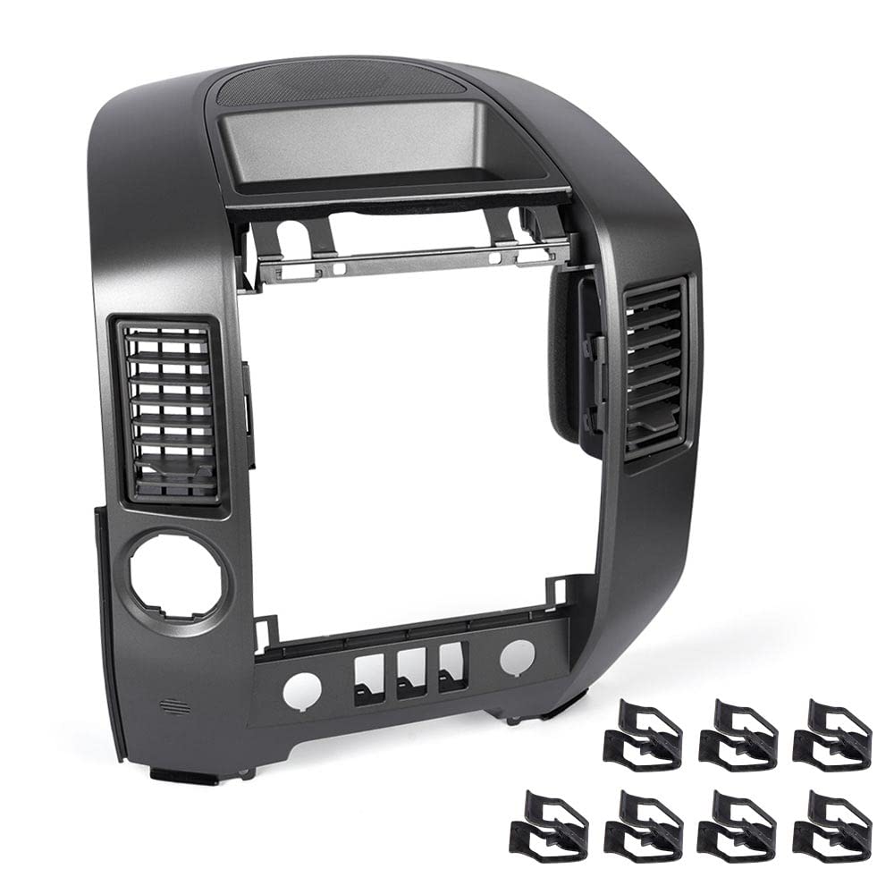 G-PLUS Center Dash Radio AC Bezel w/Speaker Bezel Compatible with 2004-2006 Nissan Titan/ 2005-2006 Nissan Armada/ 2004 Nissan Pathfinder Armada