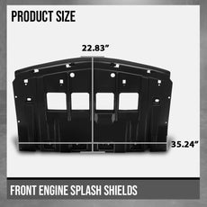 G-PLUS Engine Splash Shields for Chevy Camaro ZL1 2017-2022 Front Protection Black Side View