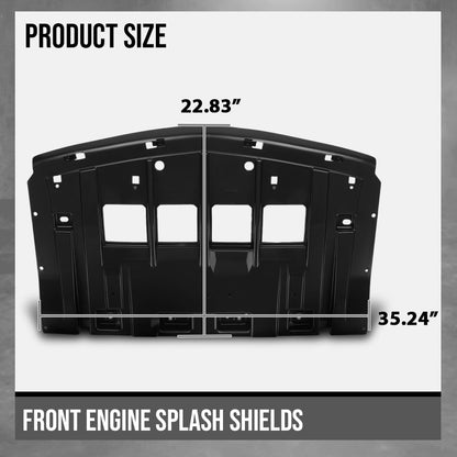 G-PLUS Front Engine Splash Shields Compatible with Chevy Camaro ZL1 Coupe 2017-2022 84142146, GM1228158 Black