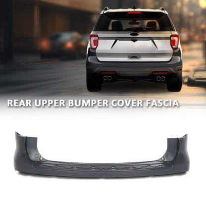 G-PLUS Rear Upper Bumper Cover Fascia, Compatible with Ford Explorer 2018-2019, FO1114110, 187-10303, JB5Z17K835ACPTM
