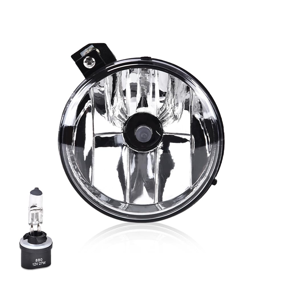 G-PLUS Left Fog Lights Compatible with Dakota Pickup Truck SUV 2001-2004/ Dodge Durango 2001-2003 Front Bumper Fog Light Lamps w/Bulbs (Clear Lens) 55077320AD, CH2592113, 9587988