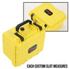 G-PLUS Yellow Graded Card Storage Box Fit BGS PSA SGC FGS Graded Sports Trading Cards, Deep Travel Size Waterproof Case Slab Holder & Protector Holds 45 PSA Graded Cards or 100 Ungraded Cards