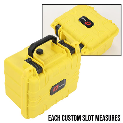 G-PLUS Yellow Graded Card Storage Box Fit BGS PSA SGC FGS Graded Sports Trading Cards, Deep Travel Size Waterproof Case Slab Holder & Protector Holds 45 PSA Graded Cards or 100 Ungraded Cards