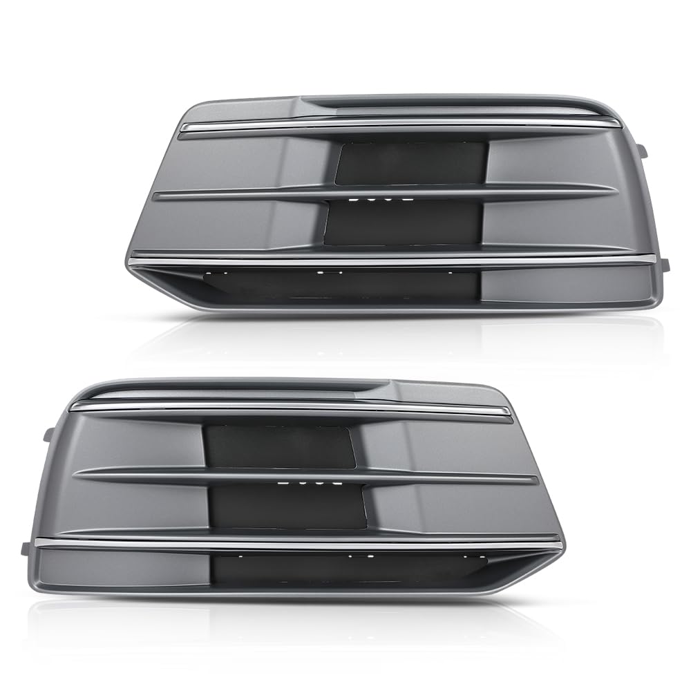 G-PLUS Pair Front Bumper Cover Grille Bezel Insert, Compatible with Audi Q5 2018-2022 Standard Version, LH Driver & RH Passenger 2PCS, 80A807679D, 80A807679DRU6