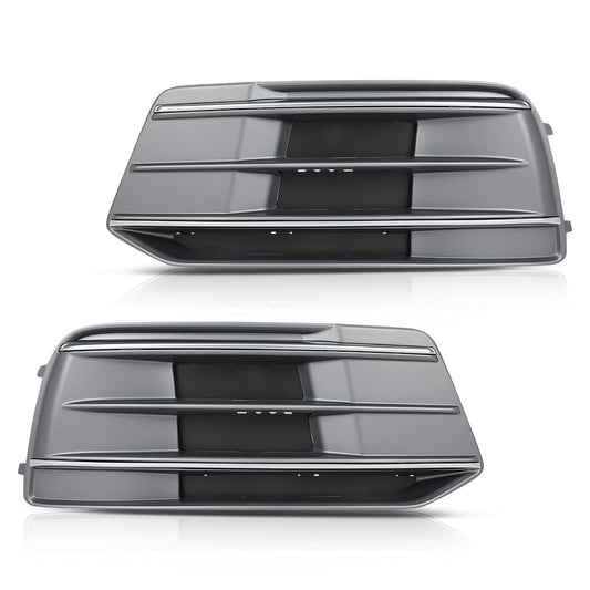 G-PLUS Pair Front Bumper Cover Grille Bezel Insert, Compatible with Audi Q5 2018-2022 Standard Version, LH Driver & RH Passenger 2PCS, 80A807679D, 80A807679DRU6