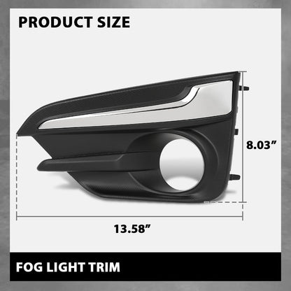 G-PLUS Fog Light Trim Compatible with Driver and Passenger Fit Subaru Impreza 2017-2019, Fit For Models with Chrome Trim 57731FL040