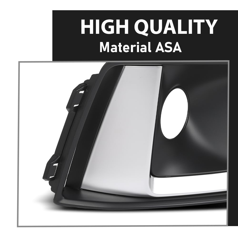 G-PLUS Pair Fog Light Cover, Compatible with Audi A4 S-Line / A4 Quattro / S4 2019, Bumper Grille Bezel, LH Driver & RH Passenger 2PCS, 8WD807681J, 8WD807682J