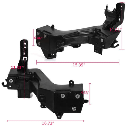 G-PLUS Driver Left & Right Headlight Mounting Support Bracket Compatible with 2014-2017 Jeep Grand Cherokee 68223399AA Left Driver & Right Passenger Side Headlamp Support Bracket