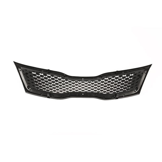 G-PLUS Front Bumper Upper Grille Grill Compatible with Kia Optima 2014 2015 Replacement for 863502T700 Black w/Chrome Trim