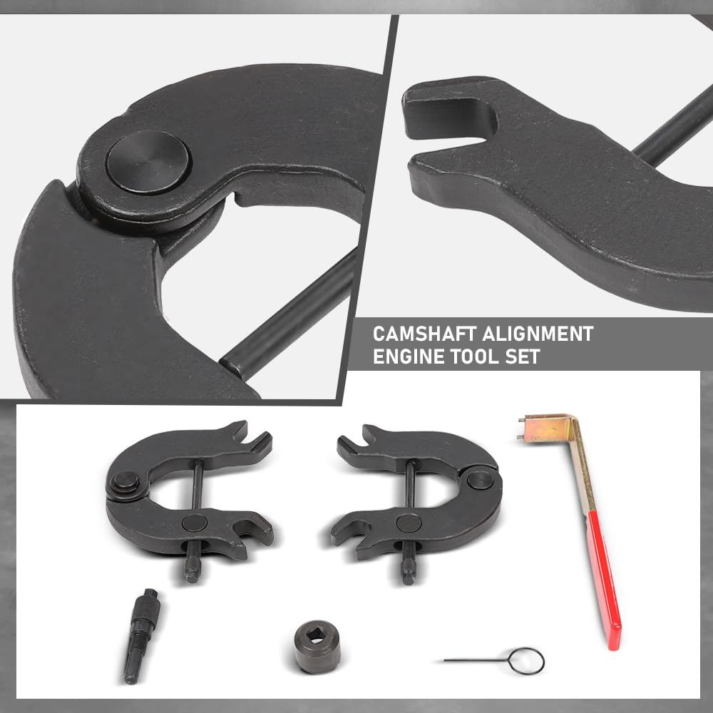 G-PLUS Camshaft Alignment Engine Timing Tool Set Compatible with Audi A4 A6 V6 3.0L New Stock 45 Steel Carrying Case Black