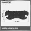 G-PLUS Hood Pad Insulator Cover Compatible with Ford Edge 2019 2020 2021 2022 2023 2024 KT4Z16738B, KT4Z-16738-B Black