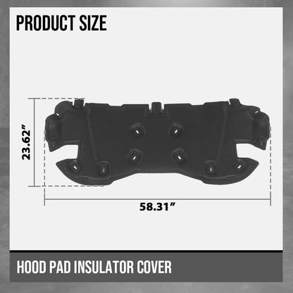 G-PLUS Hood Pad Insulator Cover Compatible with Ford Edge 2019 2020 2021 2022 2023 2024 KT4Z16738B, KT4Z-16738-B Black