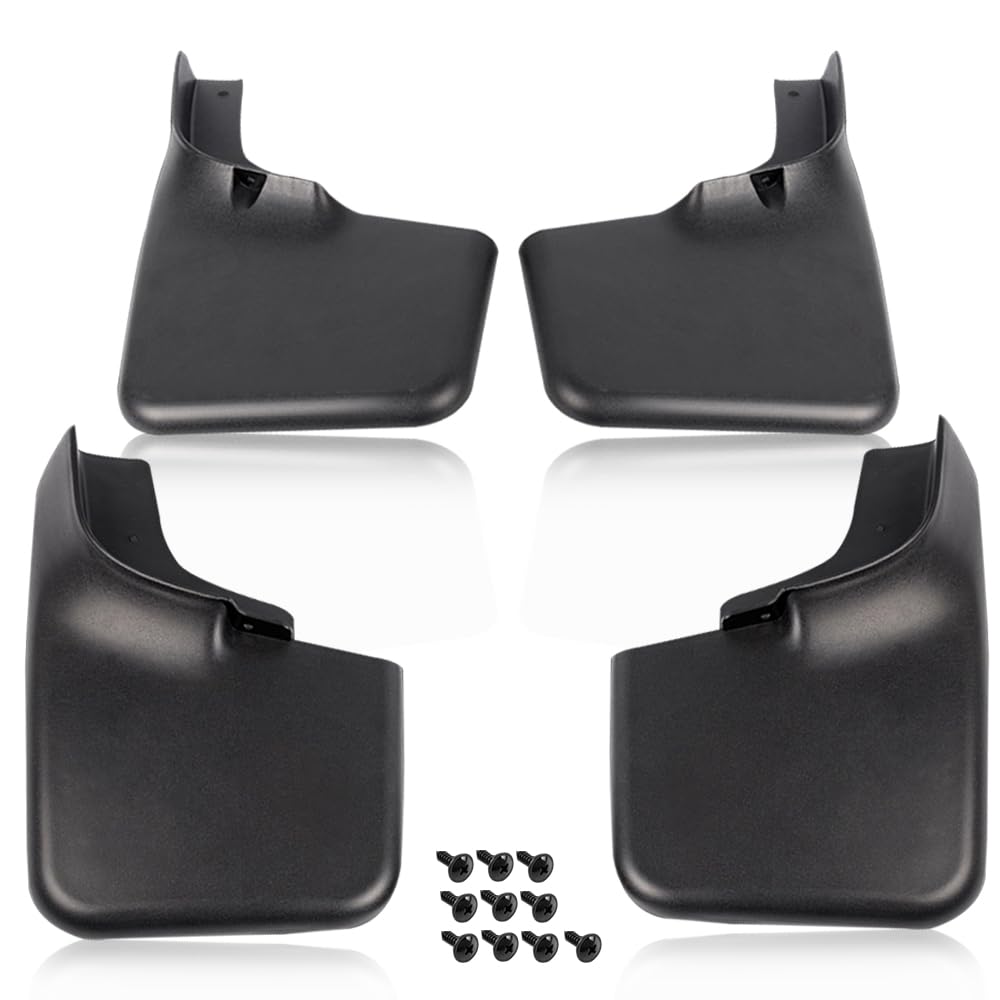 G-PLUS Front Rear Molded Mud Flaps Splash Guards Compatible with Ford F150 2004-2014 Wheel Fender Mudguards W/Factory Wheel Lip Moldings 6L3Z-16A550-BA