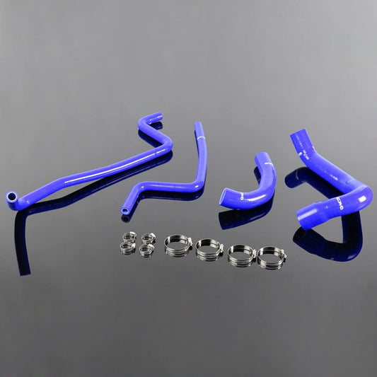 G-PLUS High Performance 3-Ply Silicone Radiator Heater Hose Clamps Kit Compatible With Jeep Wrangler TJ 4.0L 1997-2001 98 99 00 4PCS Blue