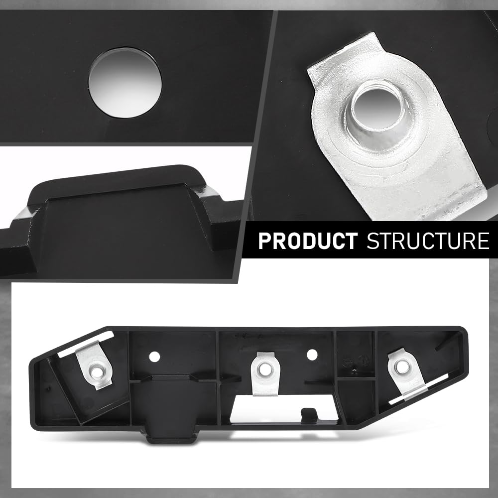G-PLUS Front Right Side Bumper Bracket Retainer Compatible with Ford Edge (submodel: SE, SEL, Sport, Titanium) 2015-2018 FT4Z17C947A, FO1033108 Black PP